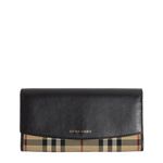 Carteira-Burberry-Porter-Continental-House-Check-Preta