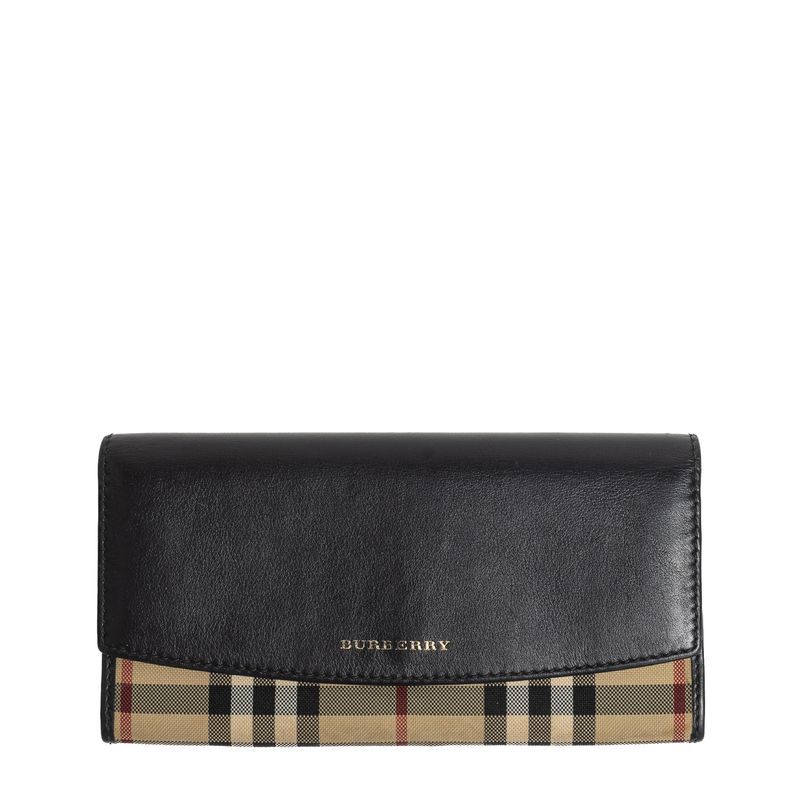 Carteira-Burberry-Porter-Continental-House-Check-Preta