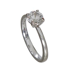 Anel Swarovski Solitário Cristal