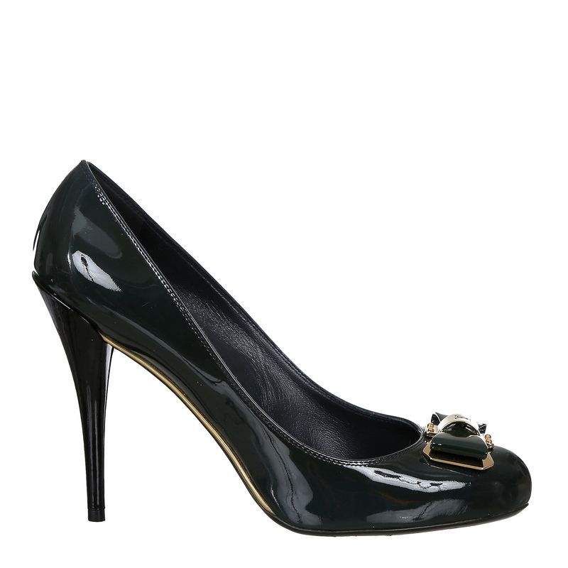 Pump-Louis-Vuitton-Verniz-Verde-e-Preto-