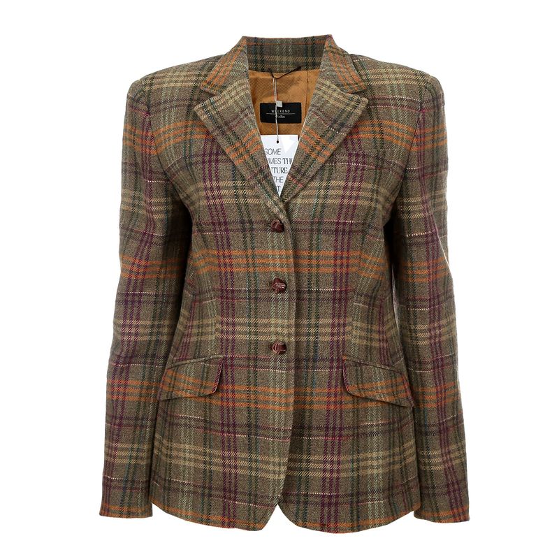 Blazer-Weekend-Max-Mara-Xadrez-Colorido-