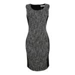 Vestido-Max-Mara-Tweed-Preto-e-Branco-