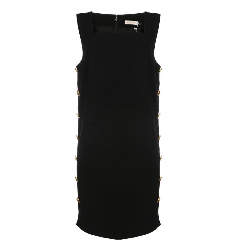 Vestido-Tory-Burch-Preto-e-Botoes-Dourados-