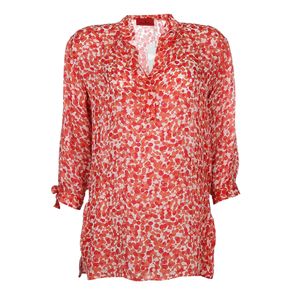 Blusa Carolina Herrera Seda Vermelha e Branca