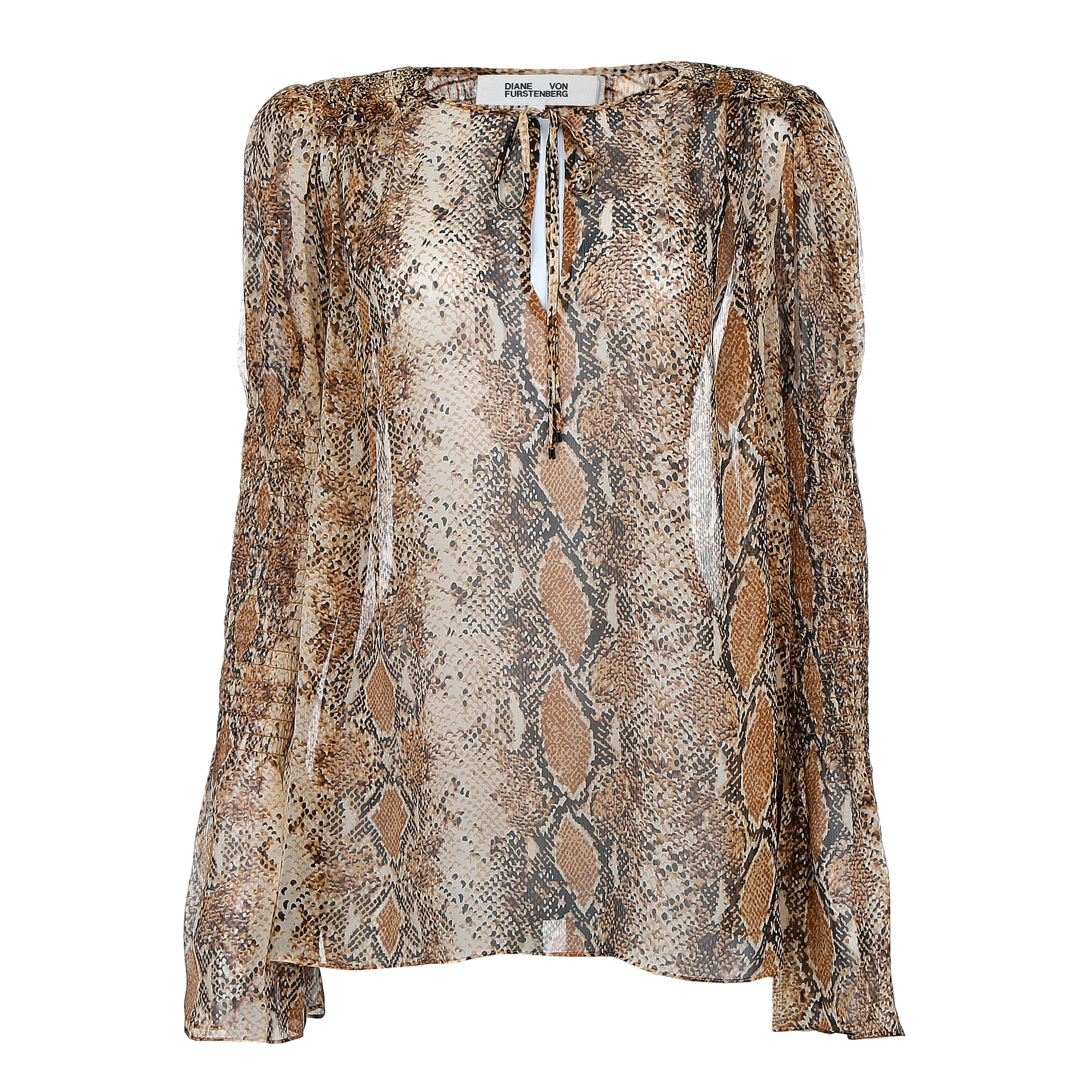 Blusa Diane Von Furstenberg Estampa Python Brechó de luxo