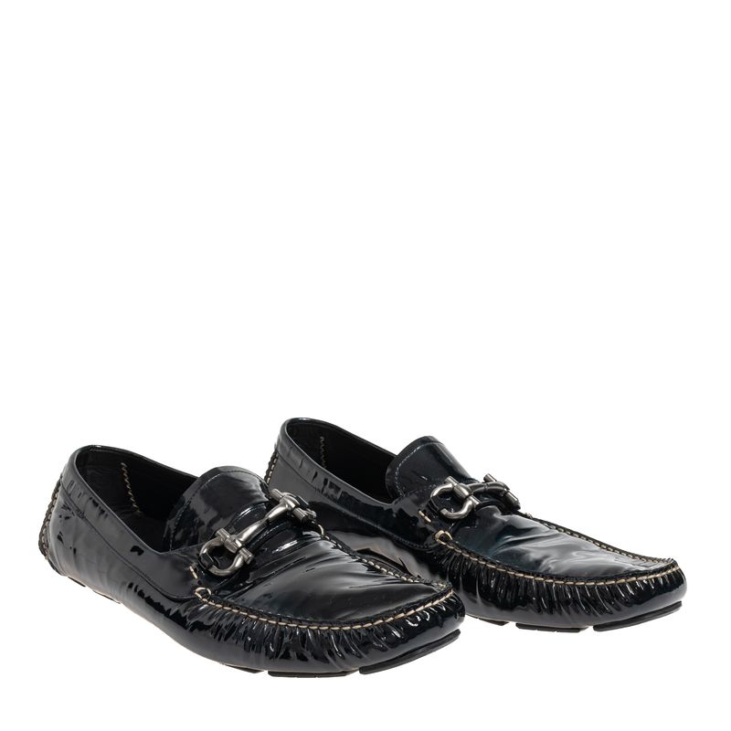 Mocassim-Salvatore-Ferragamo-Gancini-Verniz-Azul