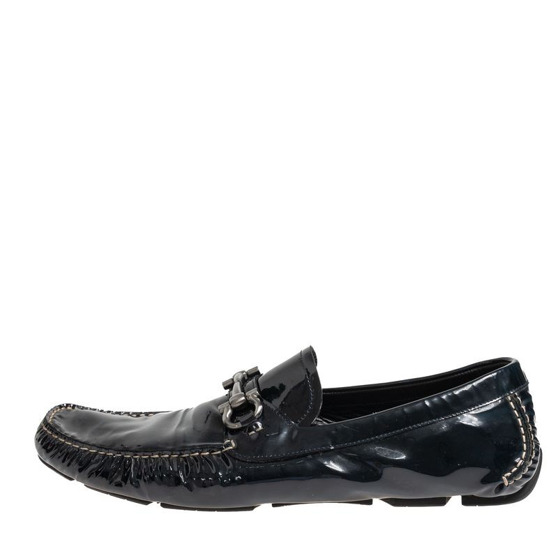 Mocassim-Salvatore-Ferragamo-Gancini-Verniz-Azul