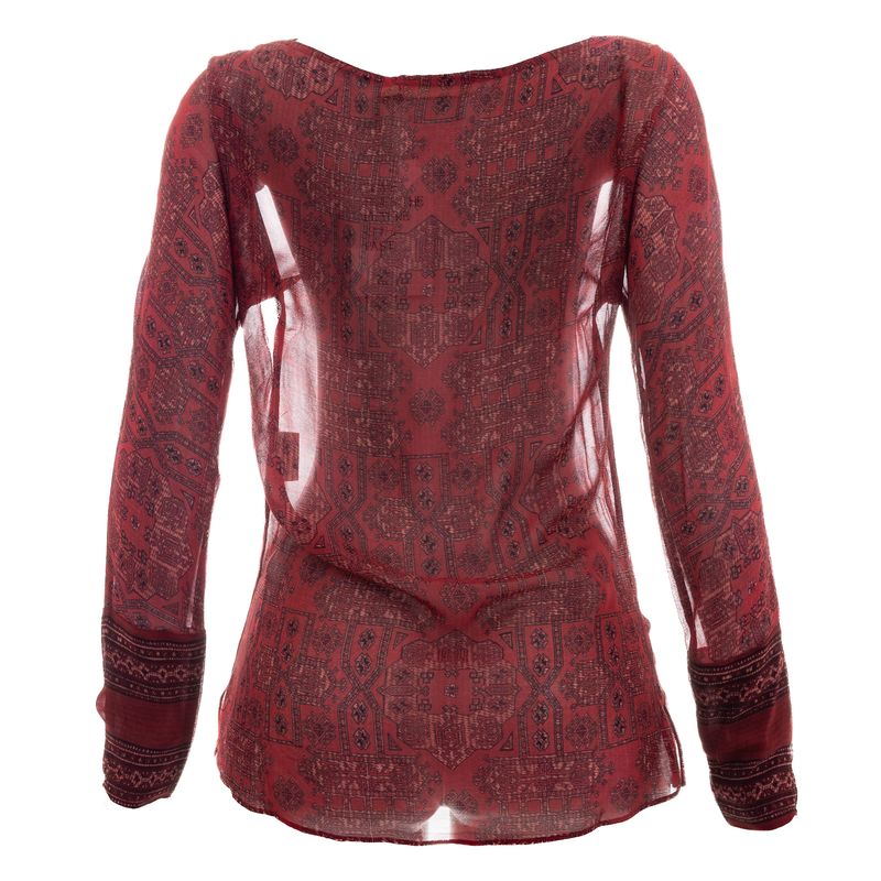 Blusa-Cris-Barros-Manga-Longa-Estampada-Vinho