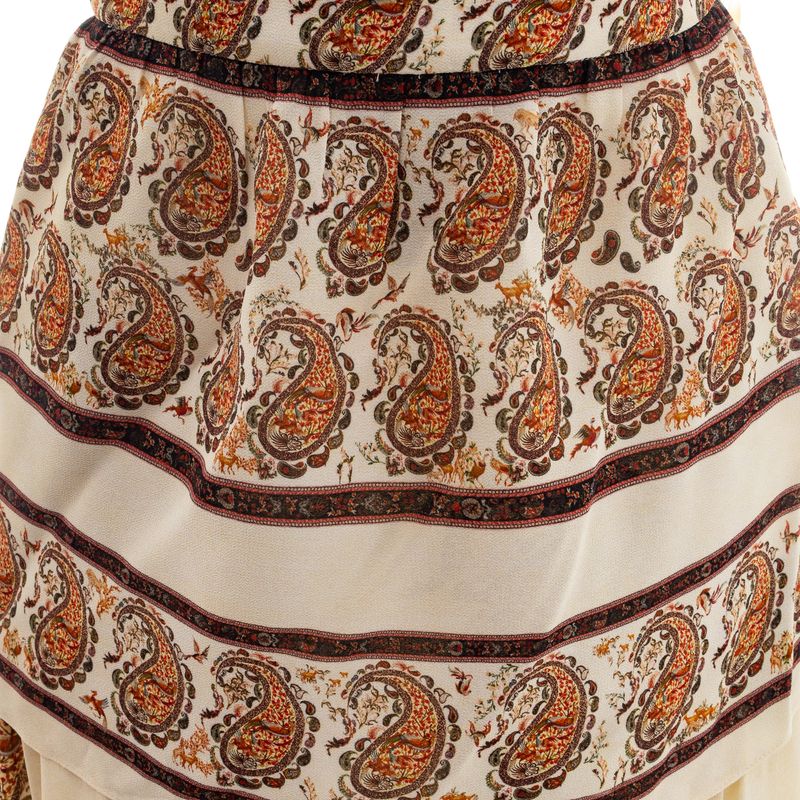 Saia-Cris-Barros-Midi-Paisley-Bege