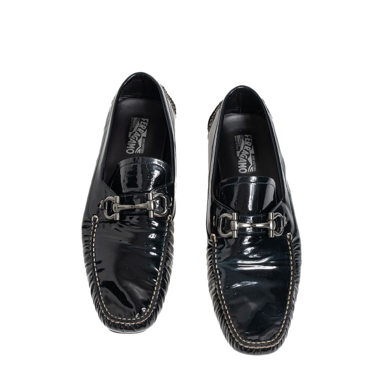 Mocassim-Salvatore-Ferragamo-Gancini-Verniz-Azul