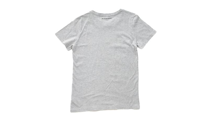 Camiseta Burberry Infantil Estampa Ponte Cinza Brech de luxo