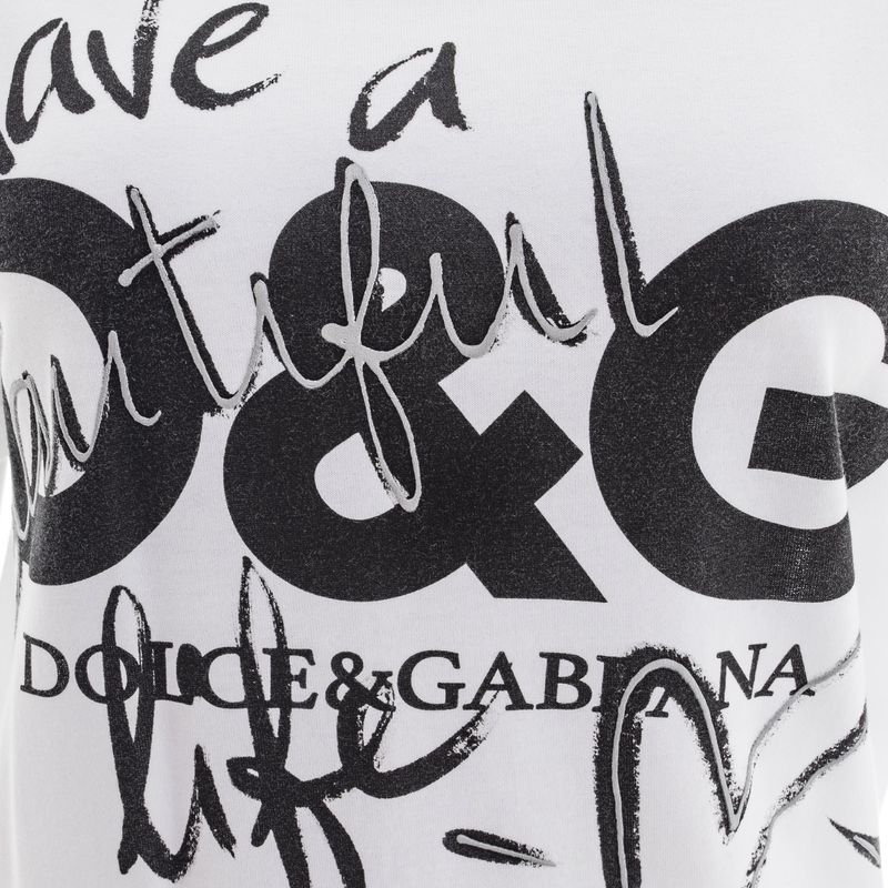 Camiseta-Dolce---Gabbana-Beaultiful-Life-Branca