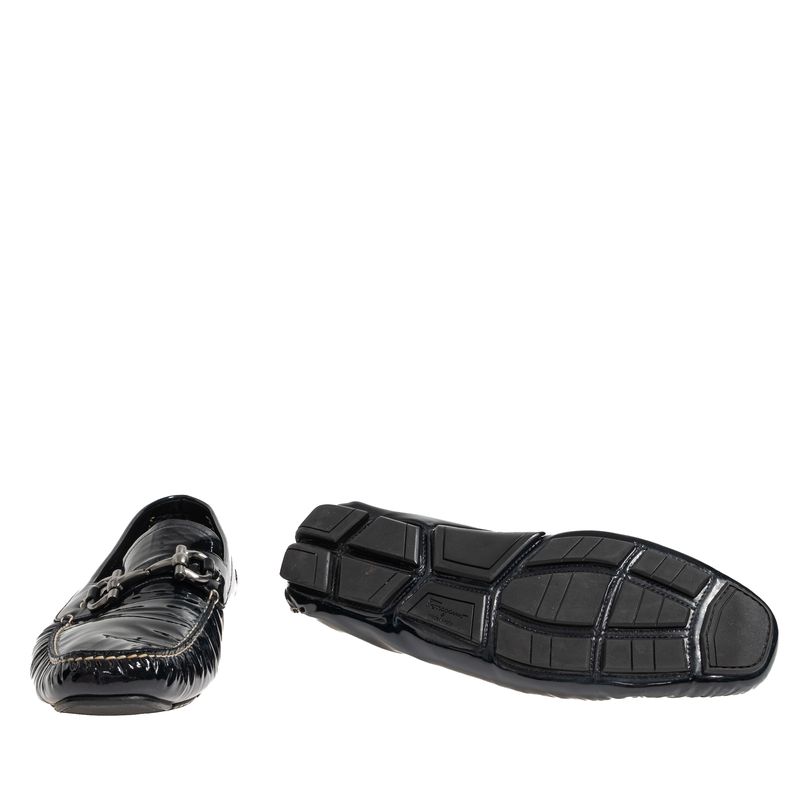 Mocassim-Salvatore-Ferragamo-Gancini-Verniz-Azul