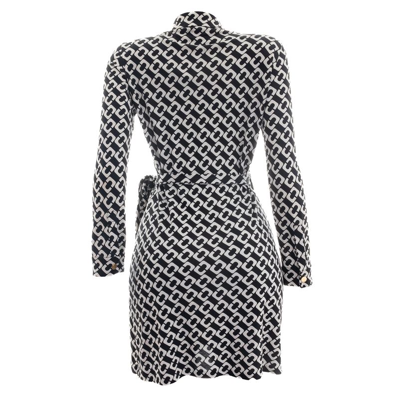 Vestido-Diane-von-Furstenberg-Estampado-Preto-e-Branco