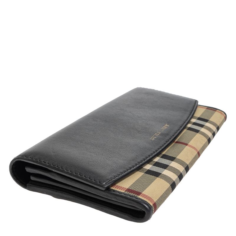 Carteira-Burberry-Porter-Continental-House-Check-Preta