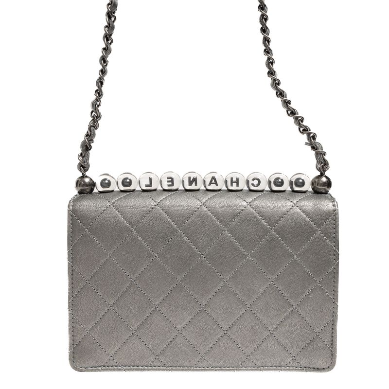 Bolsa-Chanel-Esferas-Mini-Transversal-Prateada