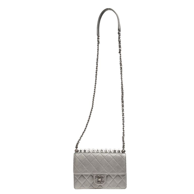 Bolsa-Chanel-Esferas-Mini-Transversal-Prateada