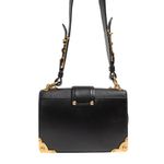 Bolsa-Prada-Cahier-Leao-Couro-Preto