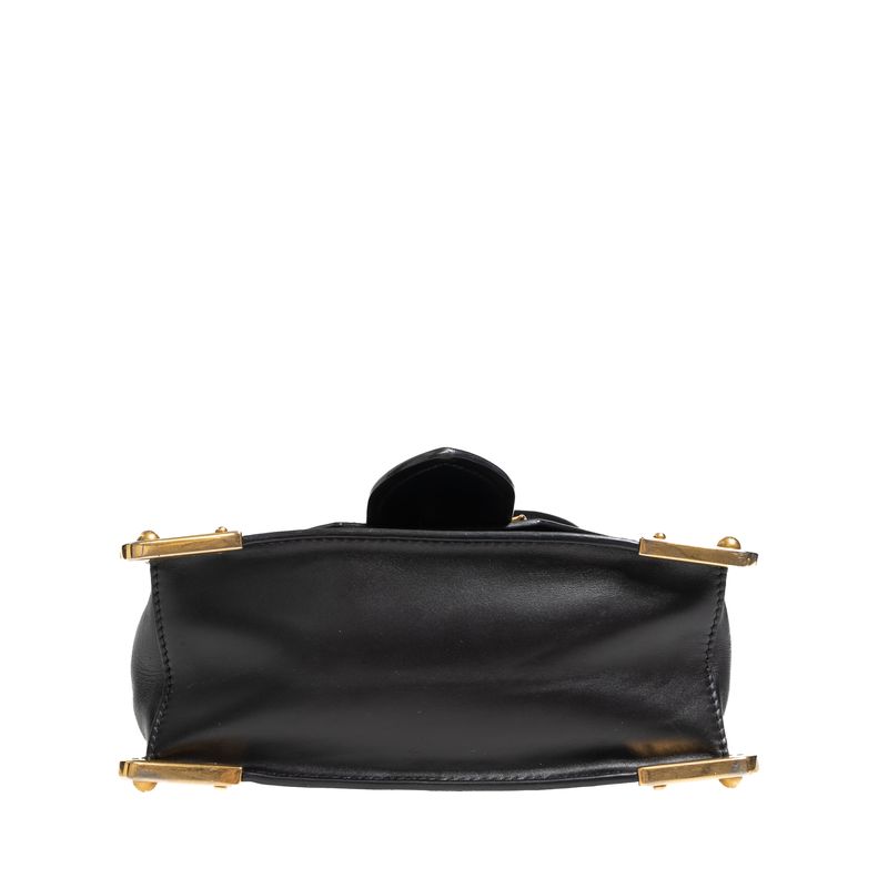 Bolsa-Prada-Cahier-Leao-Couro-Preto