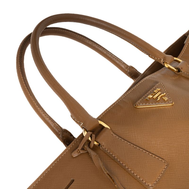 Bolsa-Prada-Tote-Saffiano-Caramelo