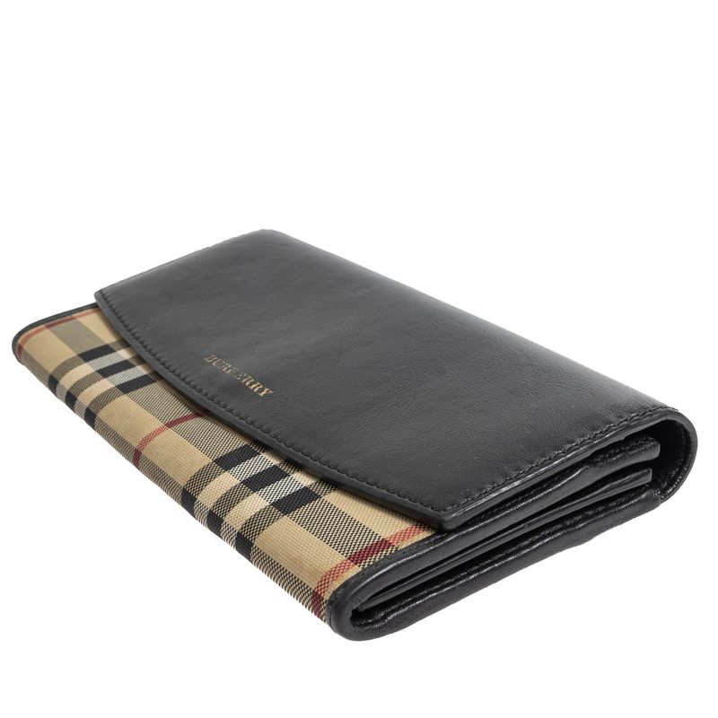 Carteira-Burberry-Porter-Continental-House-Check-Preta