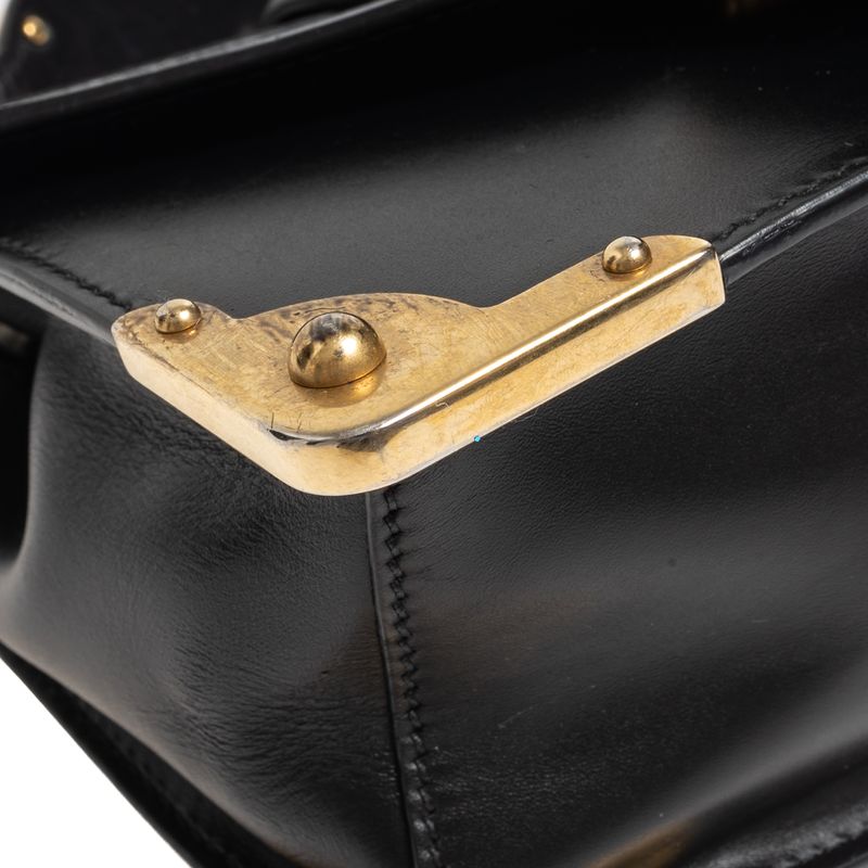 Bolsa-Prada-Cahier-Leao-Couro-Preto