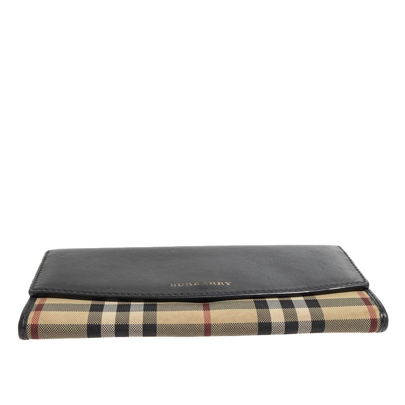 Carteira-Burberry-Porter-Continental-House-Check-Preta