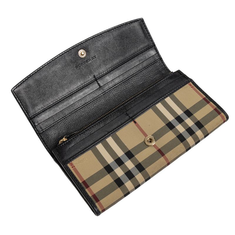 Carteira-Burberry-Porter-Continental-House-Check-Preta