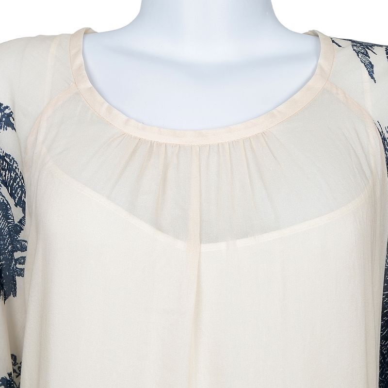 Vestido-Max-Mara-Estampado-Bege-e-Azul-