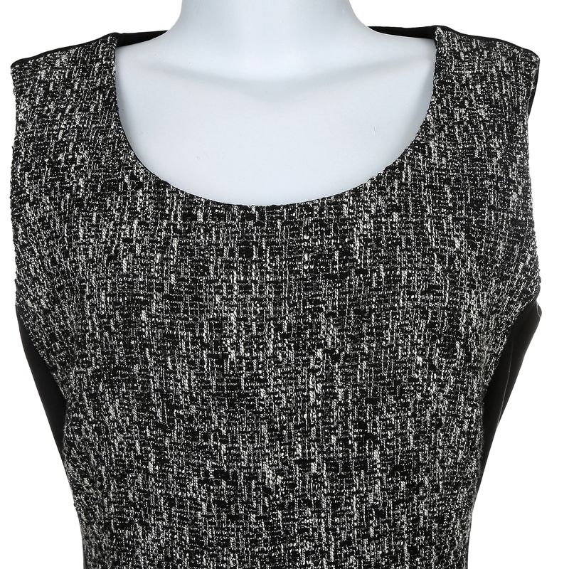Vestido-Max-Mara-Tweed-Preto-e-Branco-