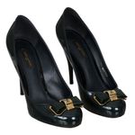 Pump-Louis-Vuitton-Verniz-Verde-e-Preto-
