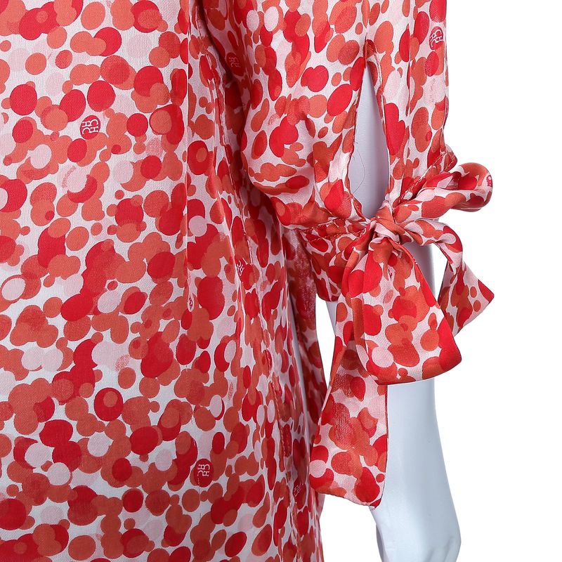 Blusa-Carolina-Herrera-Seda-Vermelha-e-Branca