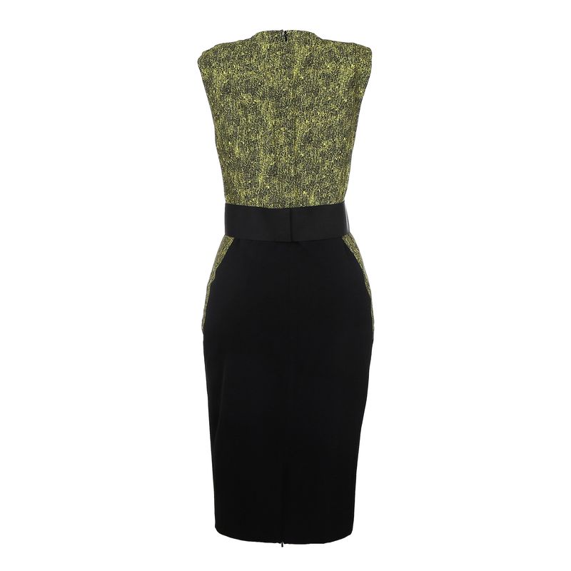 Vestido-Sportmax-Amarelo-e-Preto-