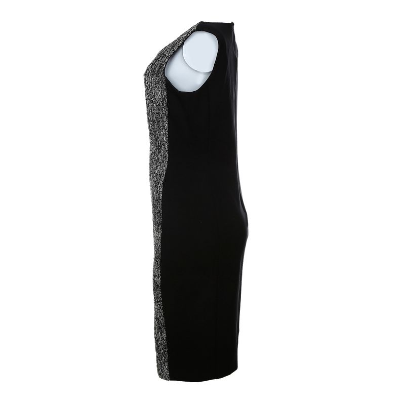Vestido-Max-Mara-Tweed-Preto-e-Branco-