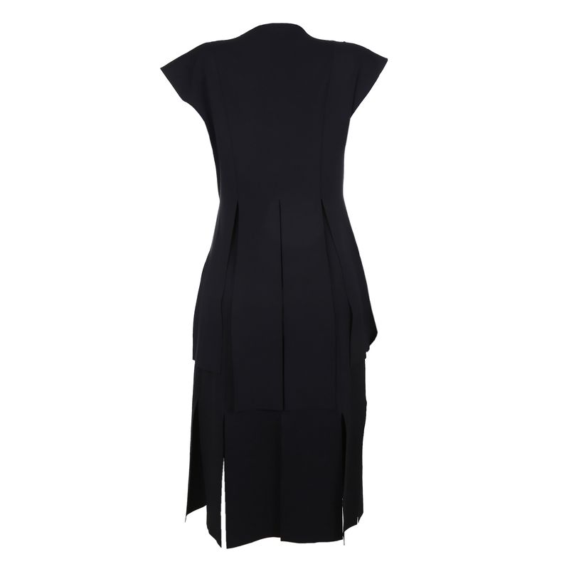 Vestido-Gloria-Coelho-Franjas-Preto-