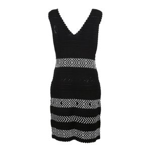 Vestido Carolina Herrera Tricô Preto e Branco