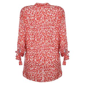 Blusa Carolina Herrera Seda Vermelha e Branca
