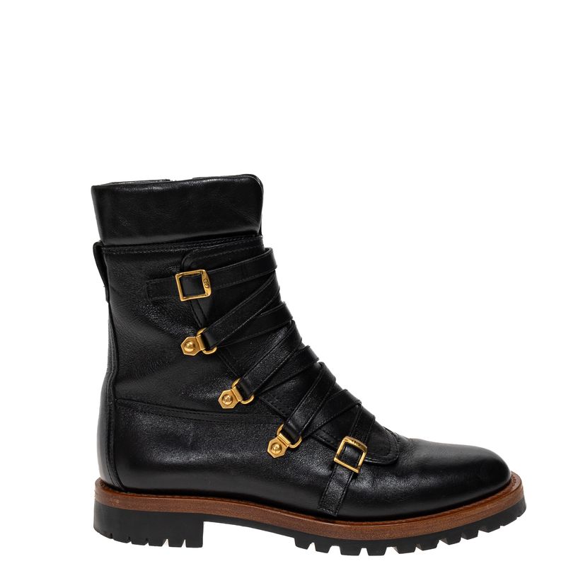 Coturno-Christian-Dior-Couro-Preto