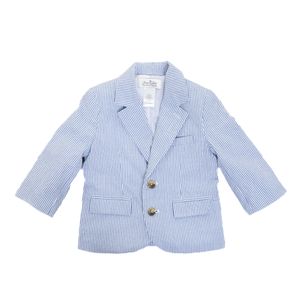 Blazer Janie and Jack Infantil Listrado Branco e Azul