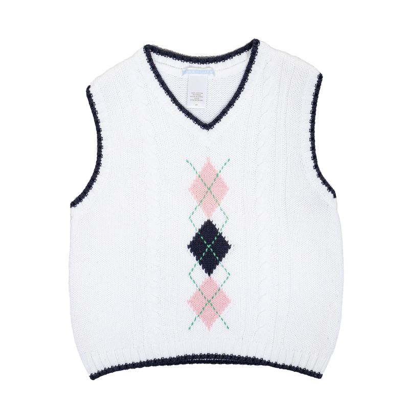 Colete-Janie-and-Jack-Infantil-Branco-Marinho-e-Rosa
