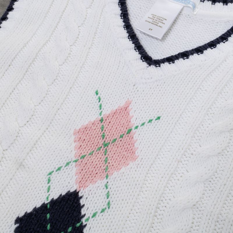 Colete-Janie-and-Jack-Infantil-Branco-Marinho-e-Rosa