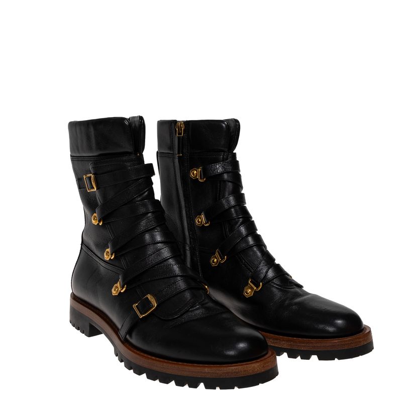 Coturno-Christian-Dior-Couro-Preto