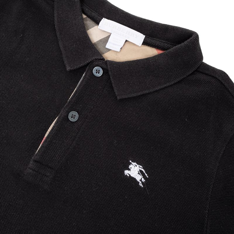 Polo-Burberry-Infantil-Preta