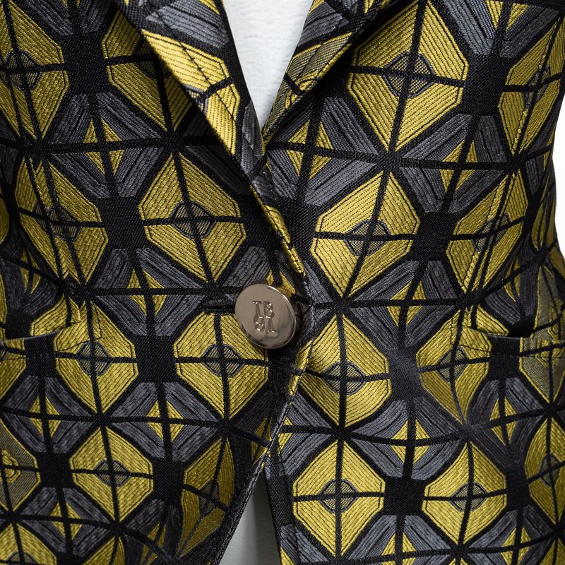 Blazer-Ted-Baker-Jacquard-Amarelo-e-Cinza