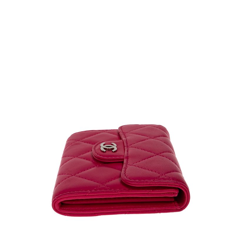 Carteira-Chanel-Couro-Rosa