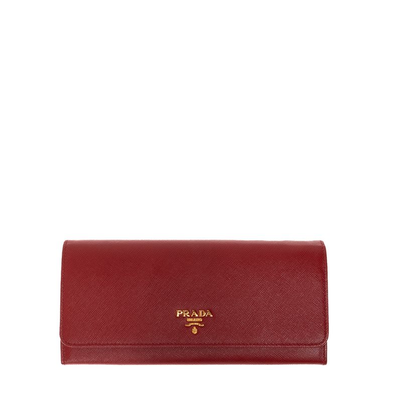 Carteira-Prada-Com-Alca-Saffiano-Vermelho-