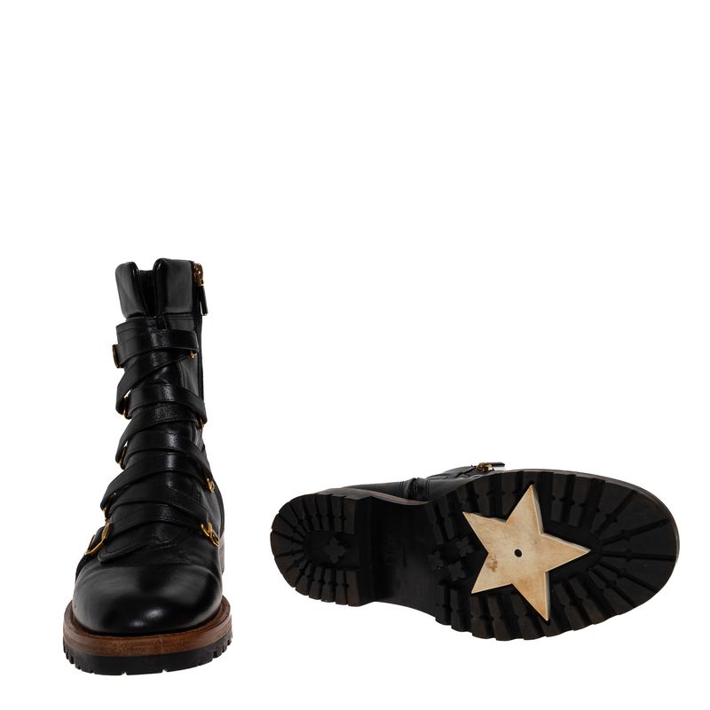 Coturno-Christian-Dior-Couro-Preto