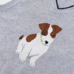 Colete-Janie-and-Jack-Infantil-Trico-Cachorro-Cinza