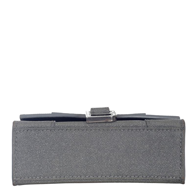 Bolsa-Balenciaga-Mini-Hourglass-Prateada-