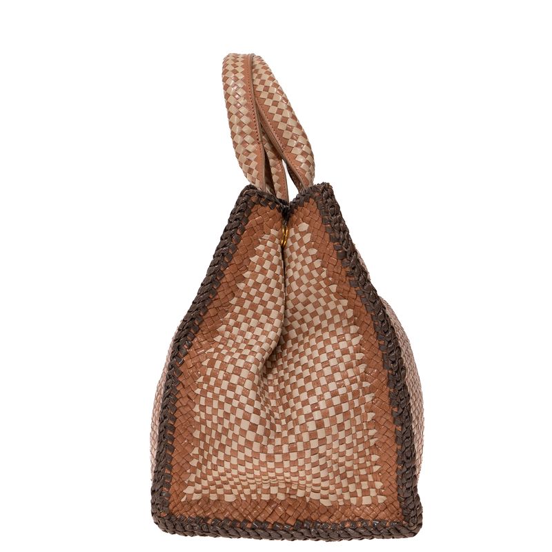 Bolsa-Prada-Couro-Trancado-Marrom